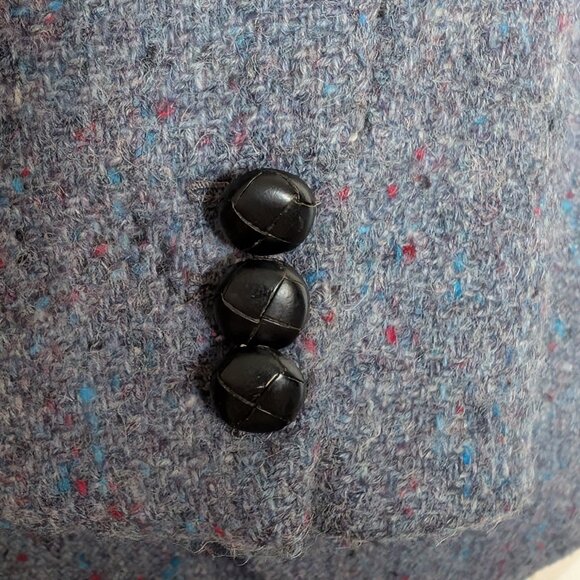 Vintage 48T DONEGAL Tweed Wool Blue Blazer Sport Coat Jacket Bespoke Ireland - Picture 4 of 16